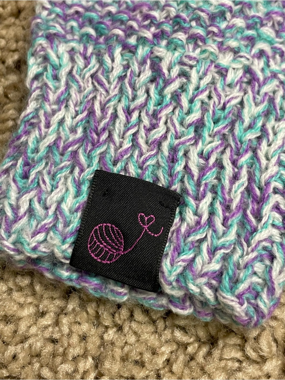 Urban Outfitters Mint, Lavender & White Knit Fingerless Arm Warmers - Picture 4 of 8